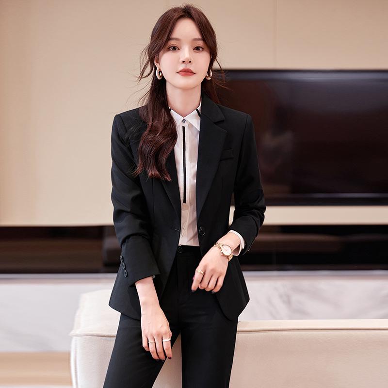 Zihong Women's High-End Career Suit - Spring/Autumn Temperament Style for College Interviews & Formal Wear