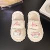 Cute Hello Kitty Thick-bottomed Fluffy Slippers for Women's Outerwear 2025 Autumn and Winter New Home Indoor Non-slip Velvet Cotton Mop