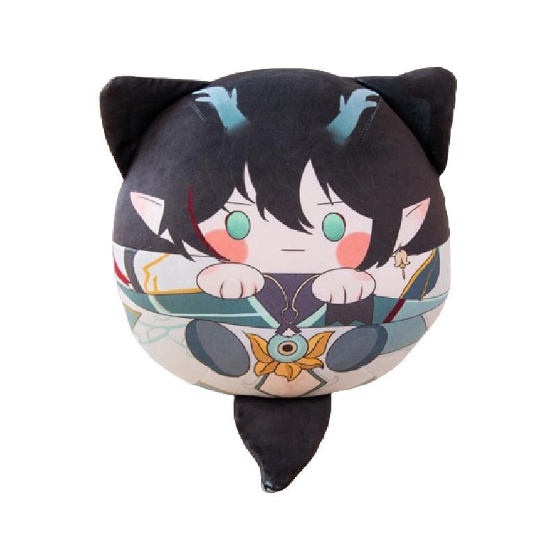 Adorable Anime Character Plush Pillow Keychain Set With Soft Pp Cotton Filling And Short Plush Material