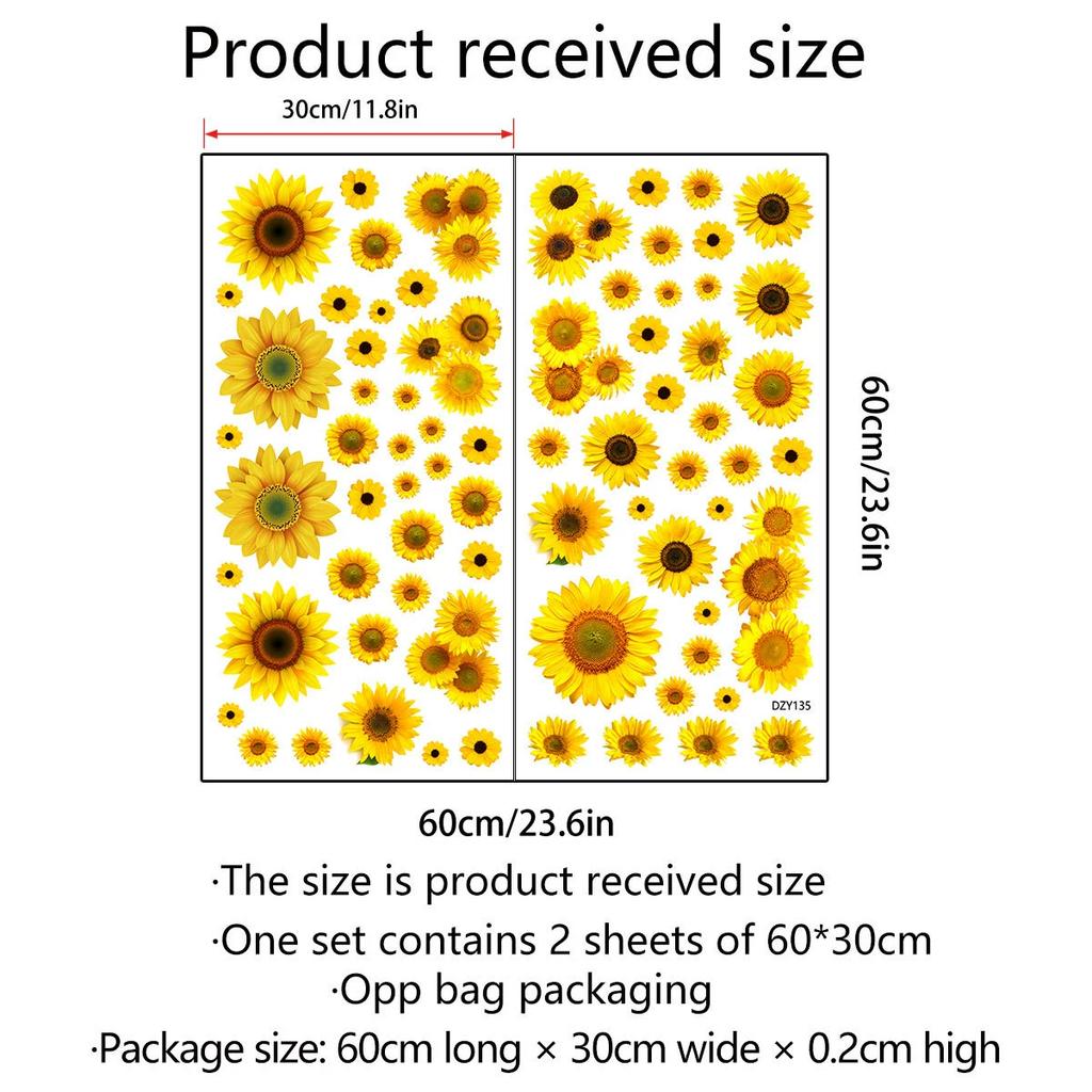 Sunflower Home Wall Paste Bedroom Living Room Sofa Corner Background Wall Decoration Wallpaper