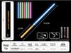 Dual RGB 15-Color Metal Lightsaber Toy - Star Wars Force Laser Sword for Dueling