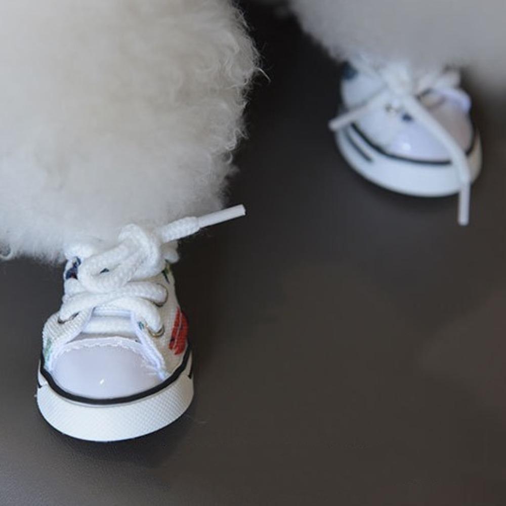 4Pcs Wear-resistant Pet Denim Boots Non-slip Puppy Sport Sneaker  For Small Dogs Cats