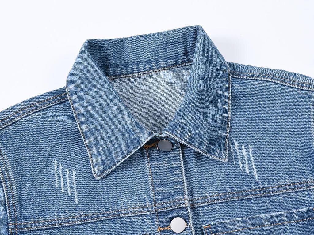 2026 Korean Style Slim Fit Short Denim Jacket for Women - Versatile Casual Spring/Autumn Top