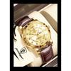 POEDAGAR Luxury Business Male Clock Date Week Waterproof Luminous Gold Wristwatch Casual Fashion Quartz Watches Reloj