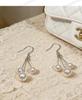 S925 Sterling Silver Pearl Tassel Long Ear Hook Earrings - Fashionable & Versatile.