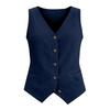 Women Sleeveless Linen Cotton Vest Top with Button Front V Neck Relaxed Fit Casual Summer Blouse Shirt with Pockets