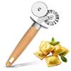 Pasta Cutter Wheel - Fluted Pastry Cutter Double Wheel Ravioli Cutter