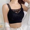 Lace Lingerie Bra for Women with Breast Pads Supports Side Breasts Plus Size Bra Vest Style Bandeau Top Strapless Bra