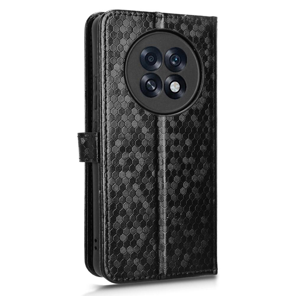 For Oppo F31 Pro+ 5G/A6 GT 5G Wallet Case Dot Pattern Imprint PU Leather Phone Cover with Wrist Strap