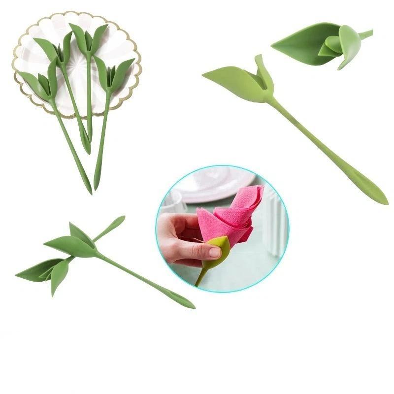 10Pc Floral Napkin Holders for Wedding Reception Floral Table Centerpiece Home Daily Dining Decoration