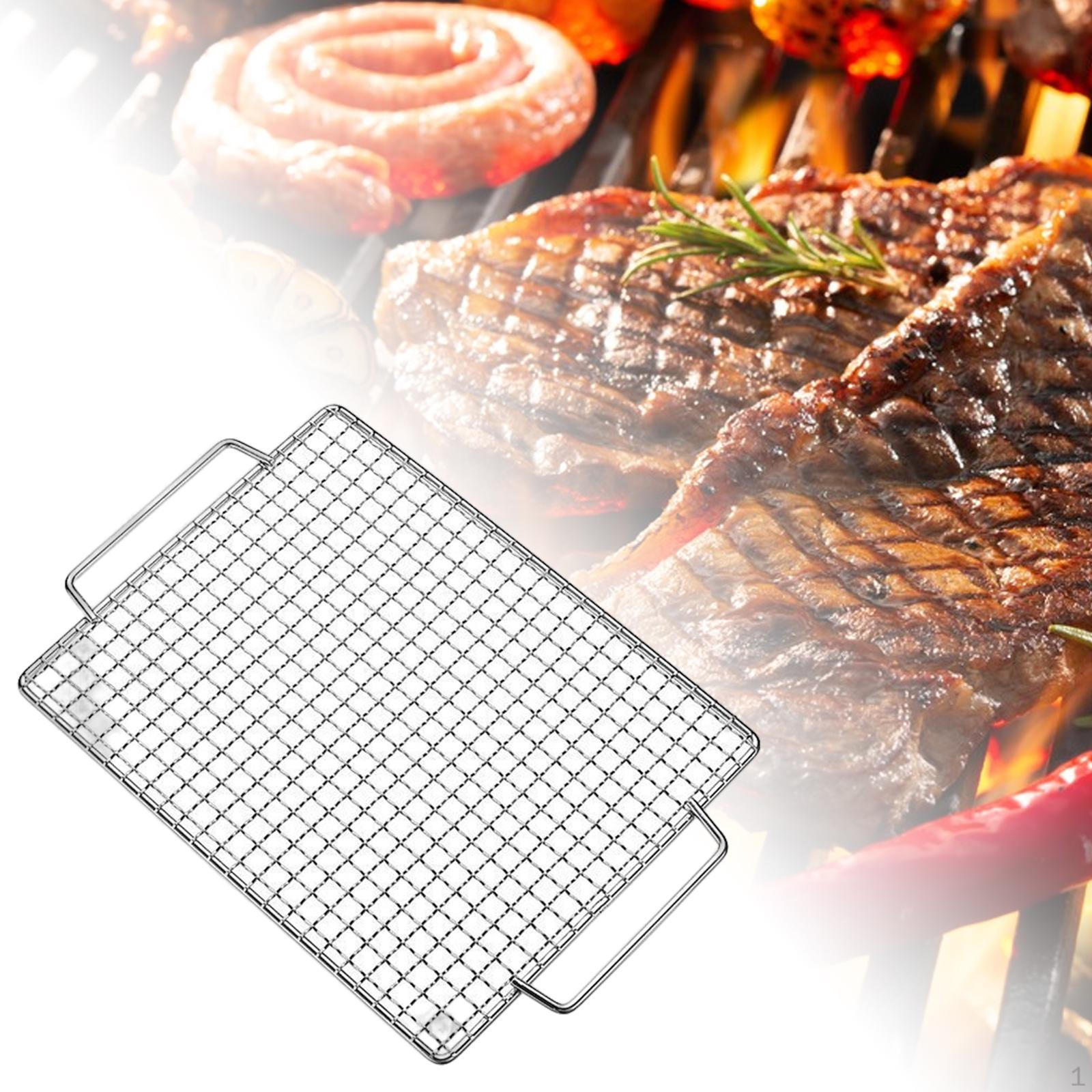 Portable bbq Net Windproof Stainless Steel Multipurpose Grill Pan Mesh Rack for Picnic Tool Hiking