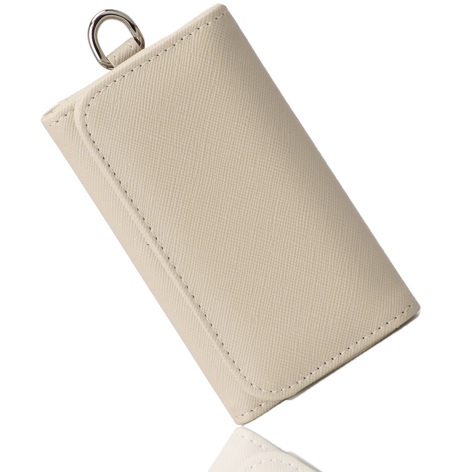 

Key Case Cute Key Holder x GIFT BOX x IC Card Smart Key Compatible Stylish Compact 4 Colors [Kstarplus] Women s [6 Holder] Men s (Beige)