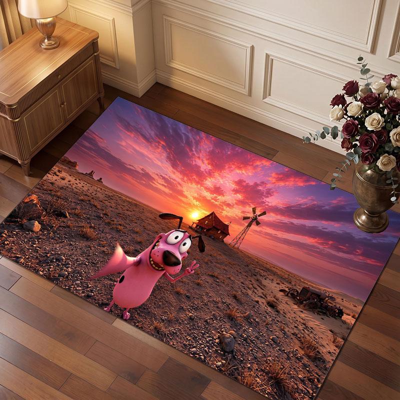 Courage the Cowardly Dog Rug Soft Thick Non Slip Floor Carpet for Bedroom Living Room Home Decor
