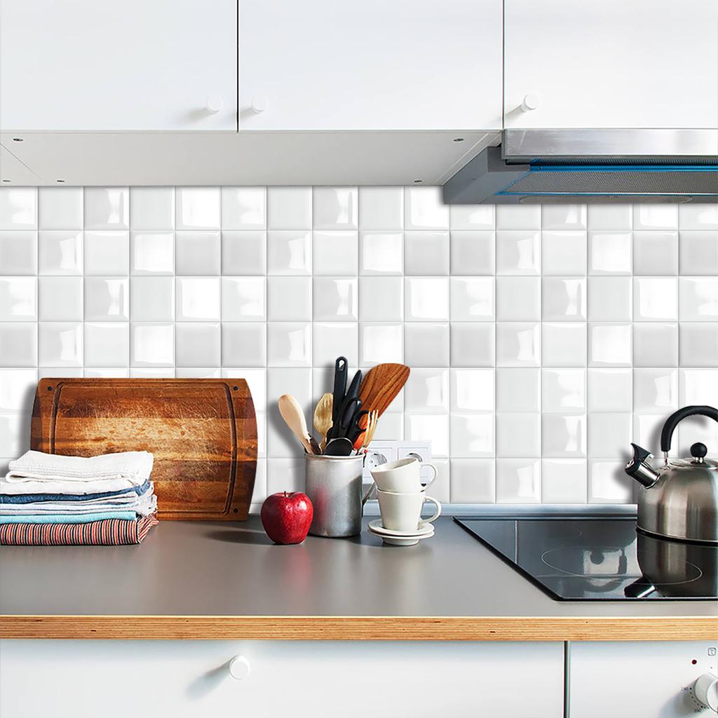 10 Buc Stikere de Perete Cristal Stil Nordic Imitație Cărămidă Decor Dormitor Impermeabil Autoadeziv Tapet Faianță Decor Dulap Bucătărie