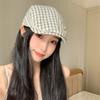 Korean Style Plaid Berets Forward Cap Painter Hat Retro Newsboy Caps  Student