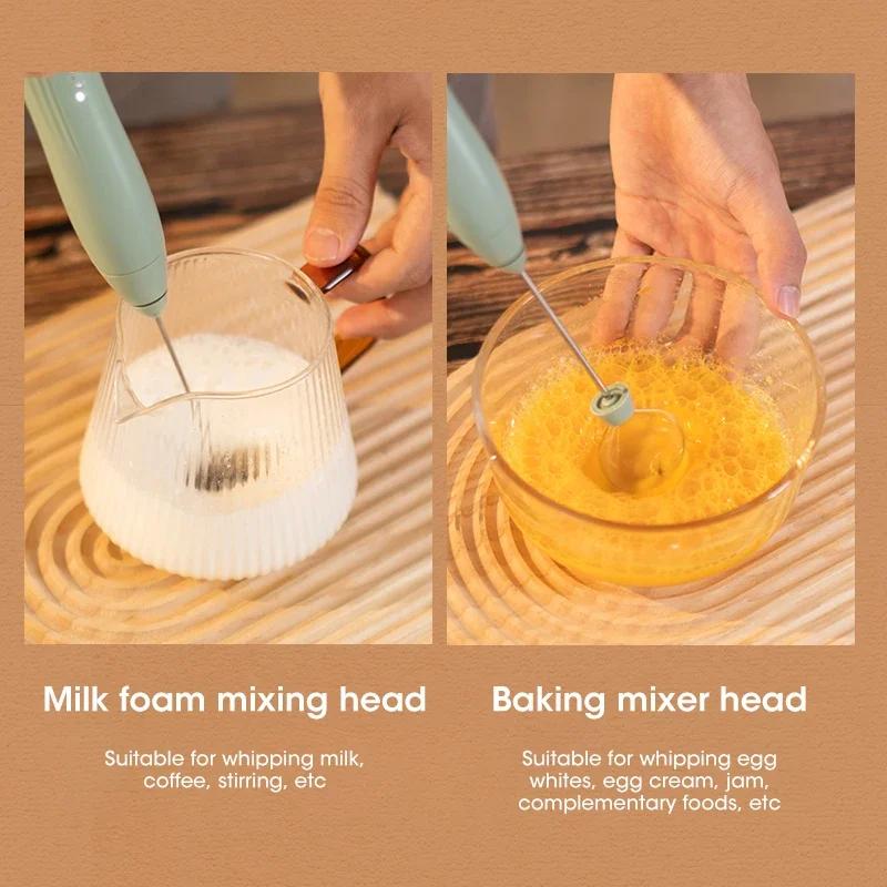 Wireless Milk Frother Electric Handheld Blender Electrical Mini Coffee Maker Whisk Mixer With USB For Coffee Cappuccino Cream