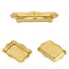 Golden Tray Jewelry Display Plate Kichen Food Fruit Round Stroage Organizers