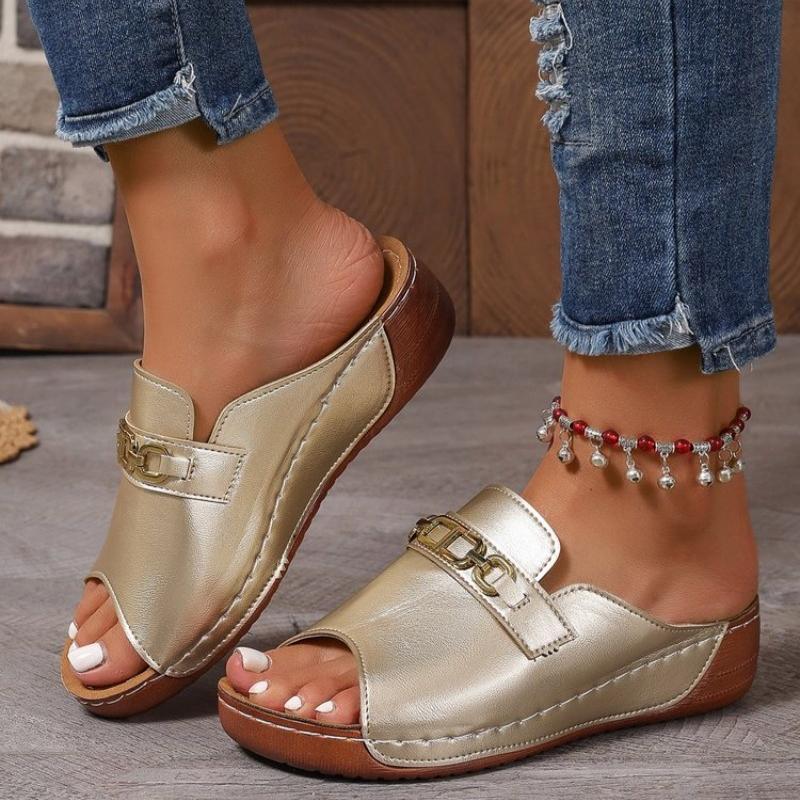 Fashion 2025 Women's Novelty Fashionable Casual Travel Shoes Versatile Bohemian Ethnic Style Double Buckle Design Unisex Beach Sandals