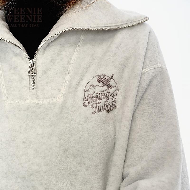 Teenie Weenie Women's Half-Zip Polo Sweatshirt