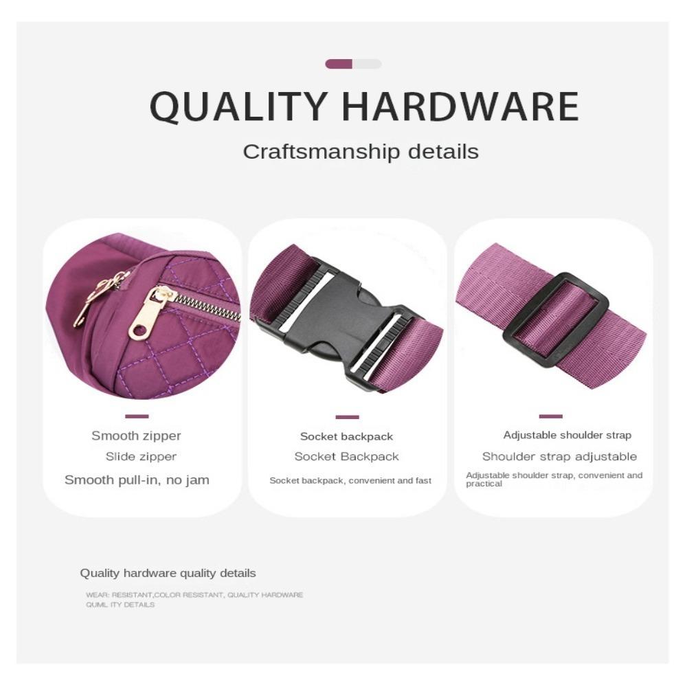 Women's Plaid Waist Bag Fashionable Fanny Bag Banana Hip Bag Oxford Waterproof Belt Bag Designer Crossbody Chest Bag