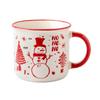 Personalized Christmas Ceramic Mug with Lid and Spoon - Creative Cartoon Design, Perfect for Halloween Gifts