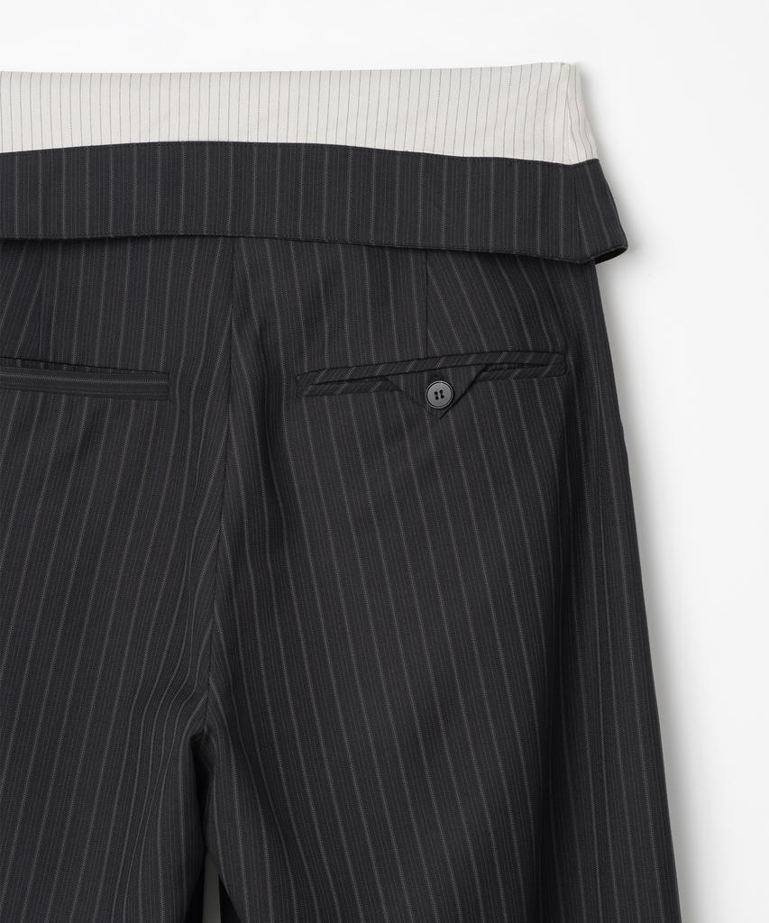 MILLO WOMEN Folding Wide Trousers [Black]