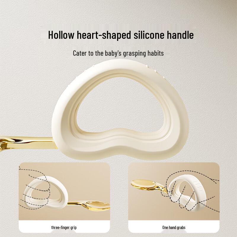 YEEHOO Baby Curved Self-Feeding Fork & Spoon