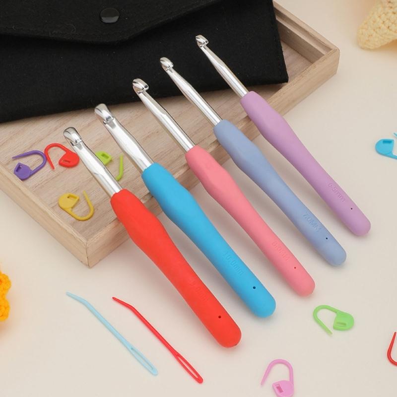 Crochet Hook Set Stitching Markers Knitting Needle Knitting Markers Large Eye Sewing Needle Knitting Accessories