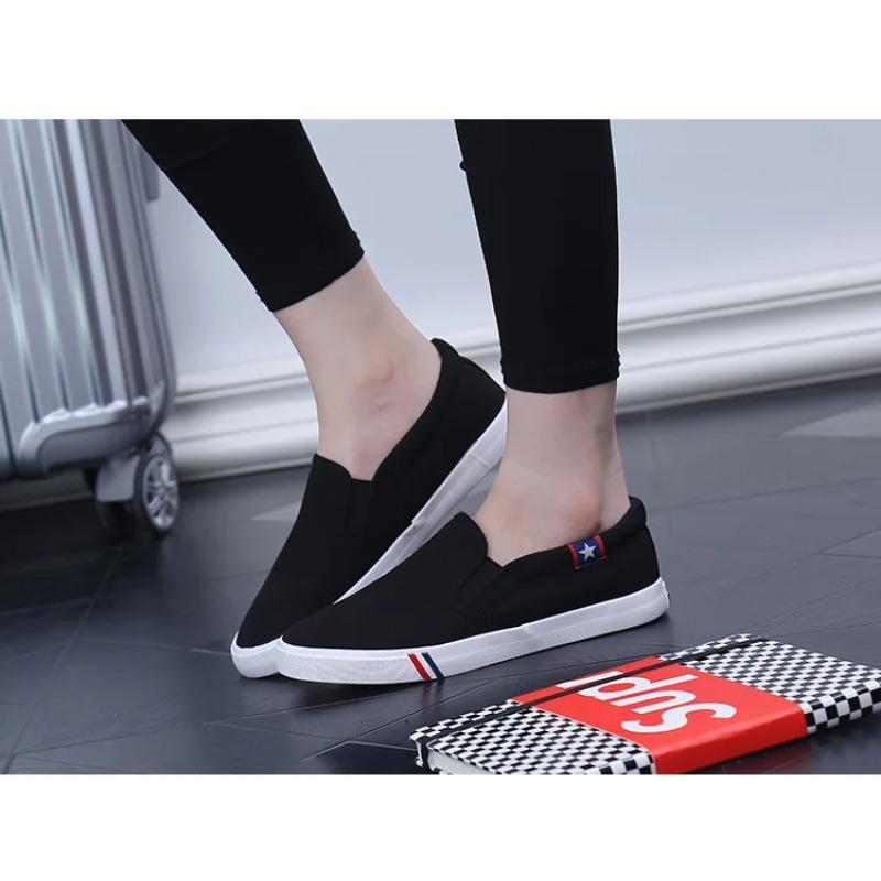 

Denim Men s Canvas Shoes Slip-On Sneakers Male Flats Breathable Loafers Men Summer Trainers Light Black Shoes Footwear 38EU/CN39 чёрный