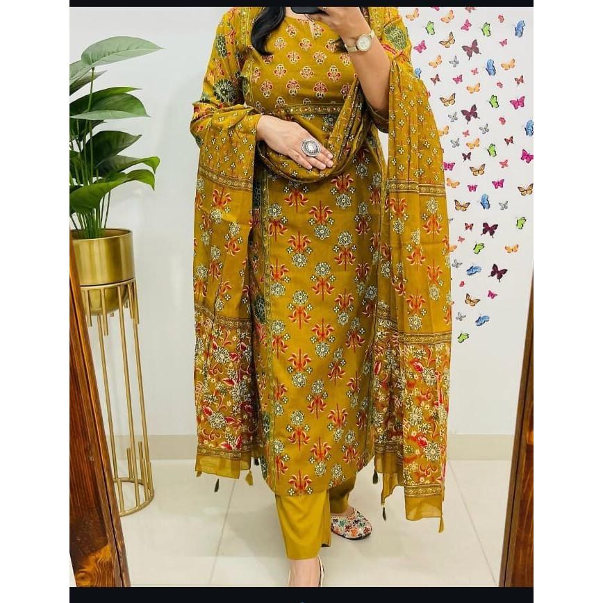 Designer Salwar Kameez Kurti Pant Dupatta Set Women Top Tunic Party Wear Indian SC-2183