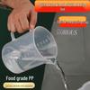 Food Grade Plastic Measuring Cup with Scale - Ideal for Milk Tea Shops & Baking, Large Capacity.