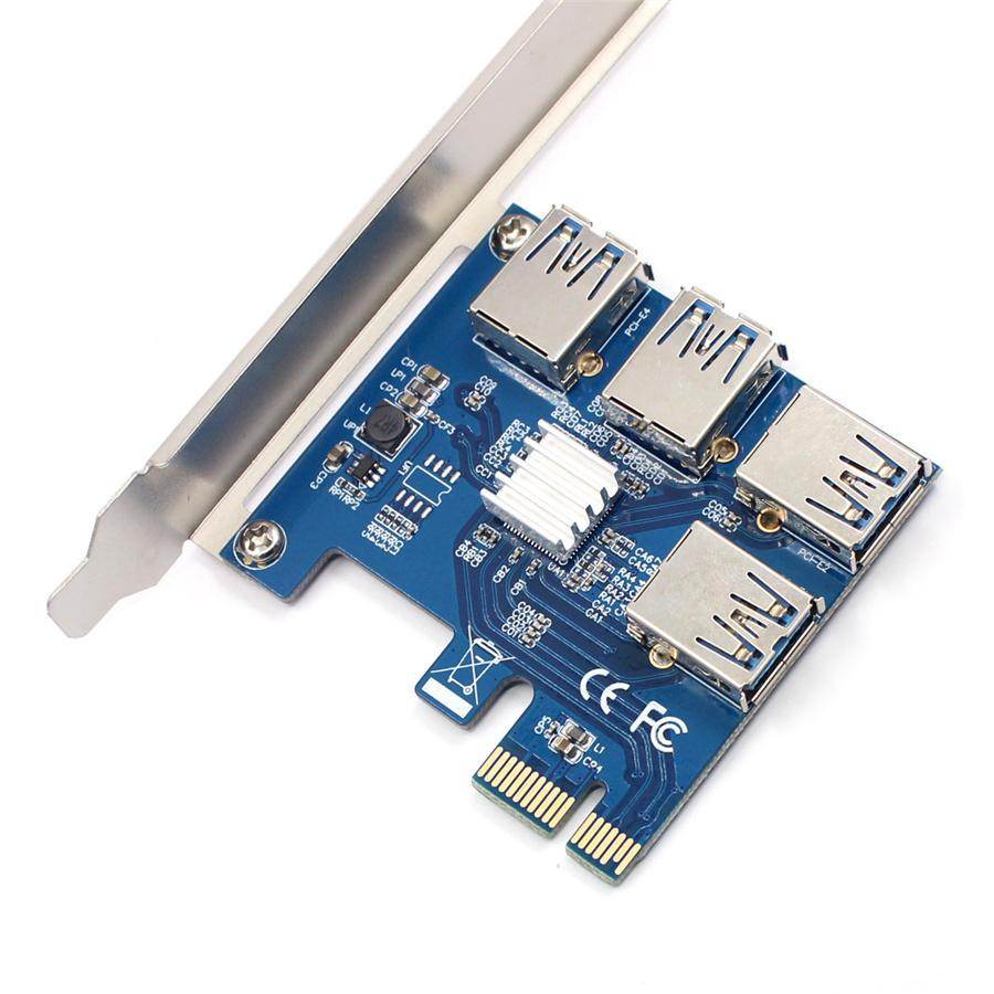 Riser Card PCI-E USB3.0 Port Multiplier Express PCIe 1 To 4 PCI-E
