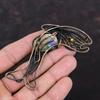 Spiny Oyster Kupfer Türkis Anhänger Kupferdraht gewickelt Edelstein Anhänger handgemachter Kupferschmuck Fisch Anhänger für Geschenk Draht Wickelschmuck