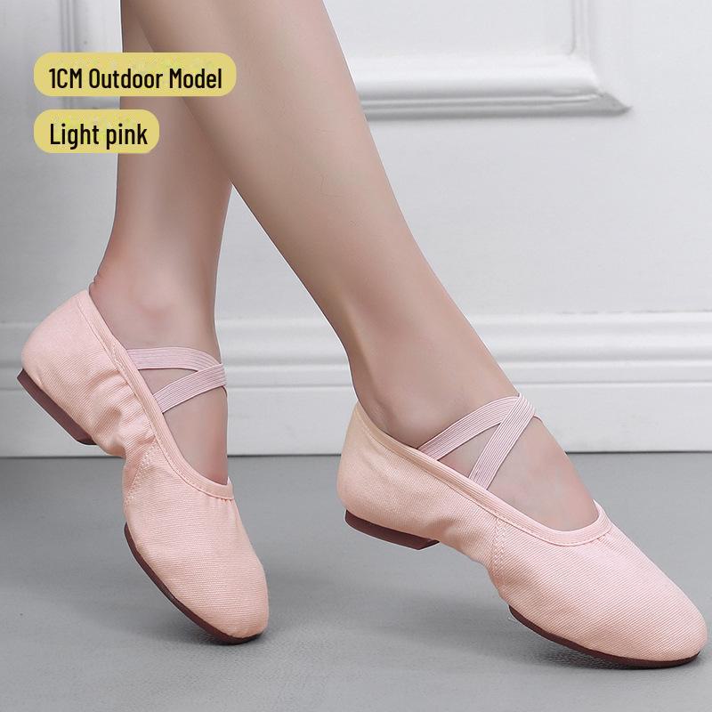 Women's Heeled Dance Shoes - Adult Ballet - Soft Leather Sole - Indoor/Outdoor - Lace-Free - Teacher Approved