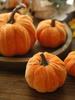 1pc Velvet Artificial Pumpkins Decoration red Pumpkin Decor for Fall Halloween Thanksgiving Autumn Harvest and Home Decorations