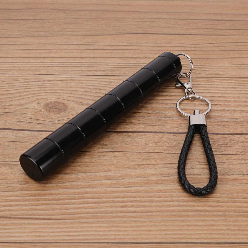 Metal Storage Tube Keychain 7 Compartment Water Proof Portable Travel Container Aluminum Alloy
