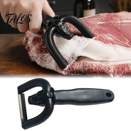 Kitchen Fat Trimming Cutter Handheld Meat Trimmer, Ergonomic Anti-slip Handle And U-Shaped Curved Professional Beef Mutton Slicer Blade Cutter, Manual