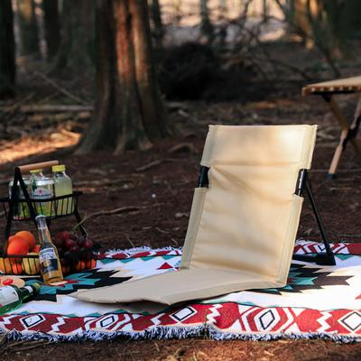 1pc Outdoor Camping Chair, Foldable Beach Backrest Chair, Portable Single Lazy Chair for Park Beach