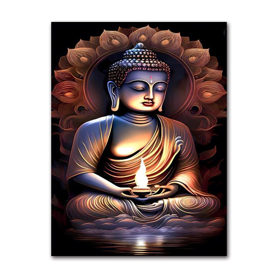 HD Canvas Buddha Oil Paintings Statue, Wall Art, Photos for Living Room, Modern Home Decor, Hot Sale, God Zen Buddha