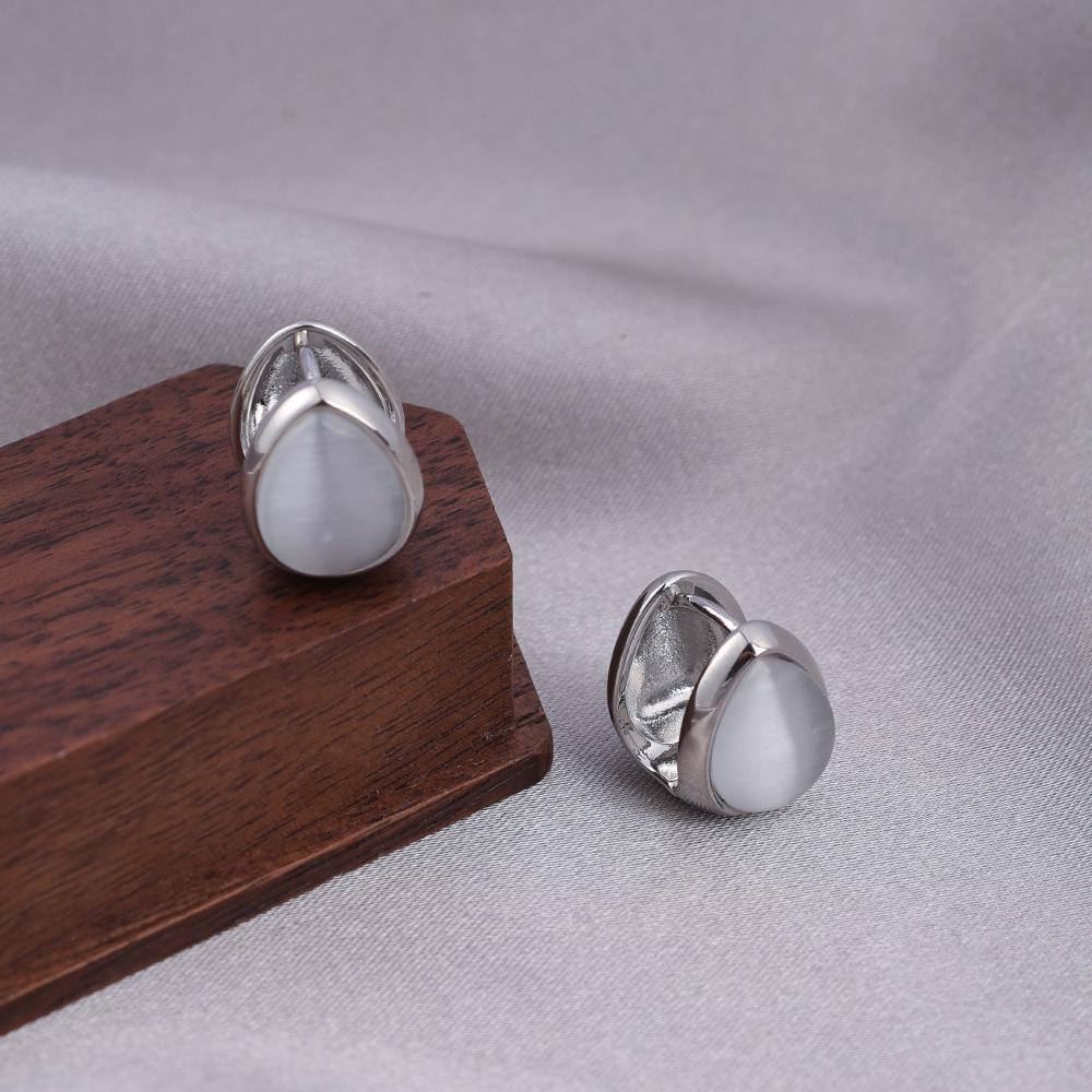 

Серьги-подвески «Кошачий глаз» двусторонние и каффы - Геометричный Простой Современный Европейский и Американский Роскошный Стильный Дизайн