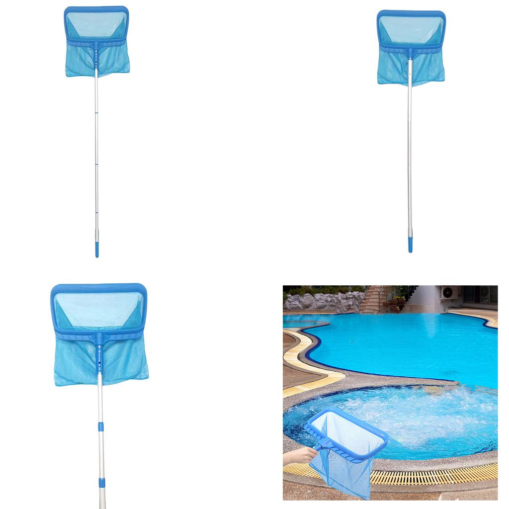 Pool Skimmer Swimming Pool Leaf Cleaning Net Aluminium Pool Cleaner Fine Mesh Rake Net Supplies for Aquarium/Fountain