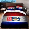 3pcs Lyon Football Crest Printed Bedding Set Duvet Cover Closure Includes 1 Duvet Cover & 2 Pillowcases Bedding Sets Home Decor Gifts
