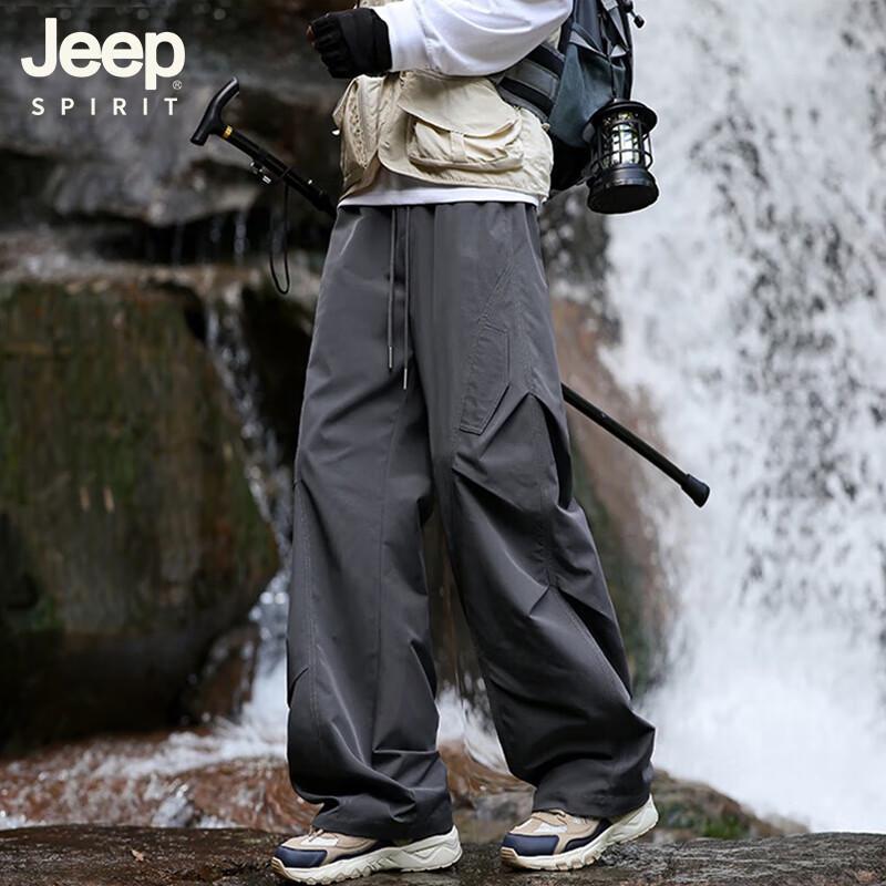 JEEP SPIRIT Men's Outdoor Pleated Cargo Pants