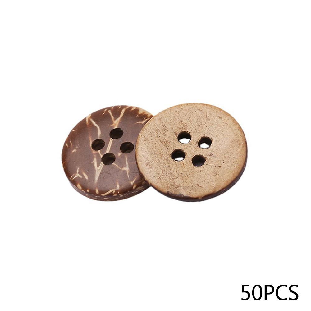 2 Hole Handmade Buttons 50 Natural Coconut Shell Buttons Clothing Jacket High-quality DIY Sewing Decoration 5 Colors Optional
