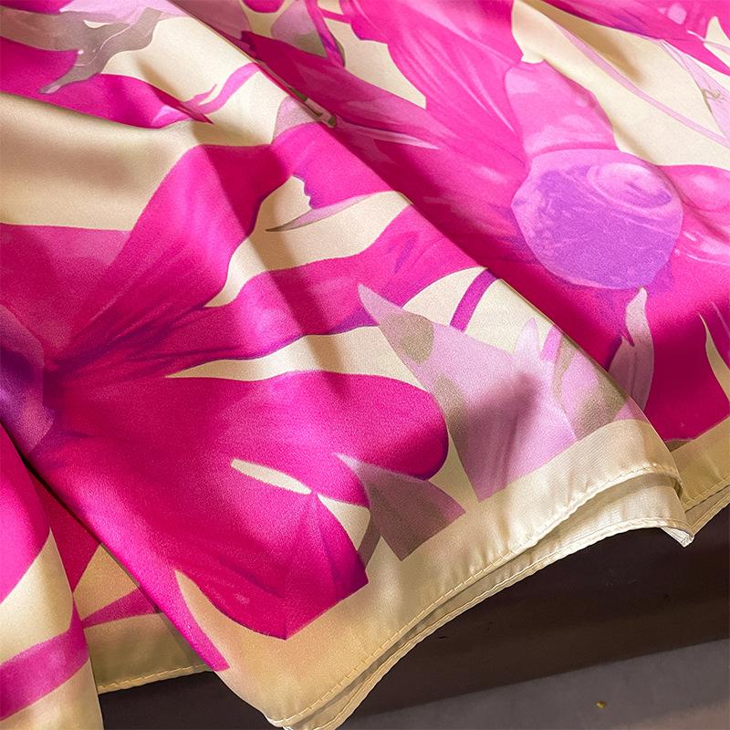 180X90CM Satin Finish Scarves Fashion  Style Beach Towel Luxury Print Dustproof Big Shawls Popular Sunscreen Silk Bandanna