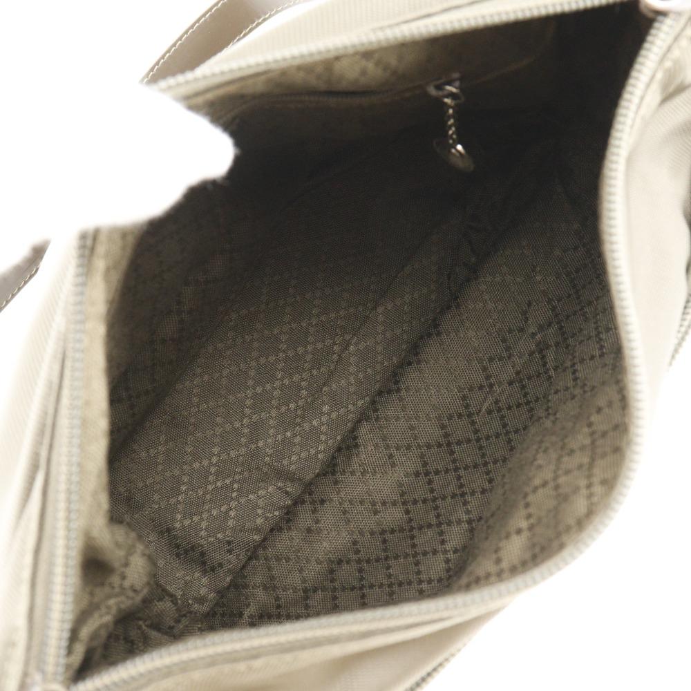Gucci Bamboo One Belt Shoulder Bag 000.2404.0509 2WAY Khaki Nylon Canvas Women Used