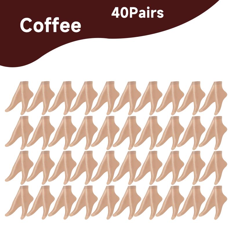 20-100Pcs Summer Socks Skin Color Transparent Ultrathin Women Crystal Silk Socks Nylon Ladies Female Summer Short Ankle Meias