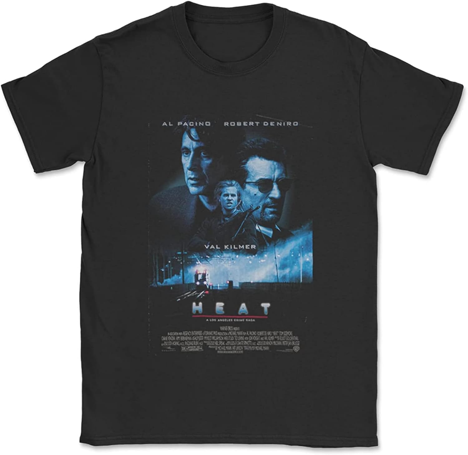 Men s Movie Heat Al Pacino Robert De NIRO Movie T Shirt Black 3XL чёрный