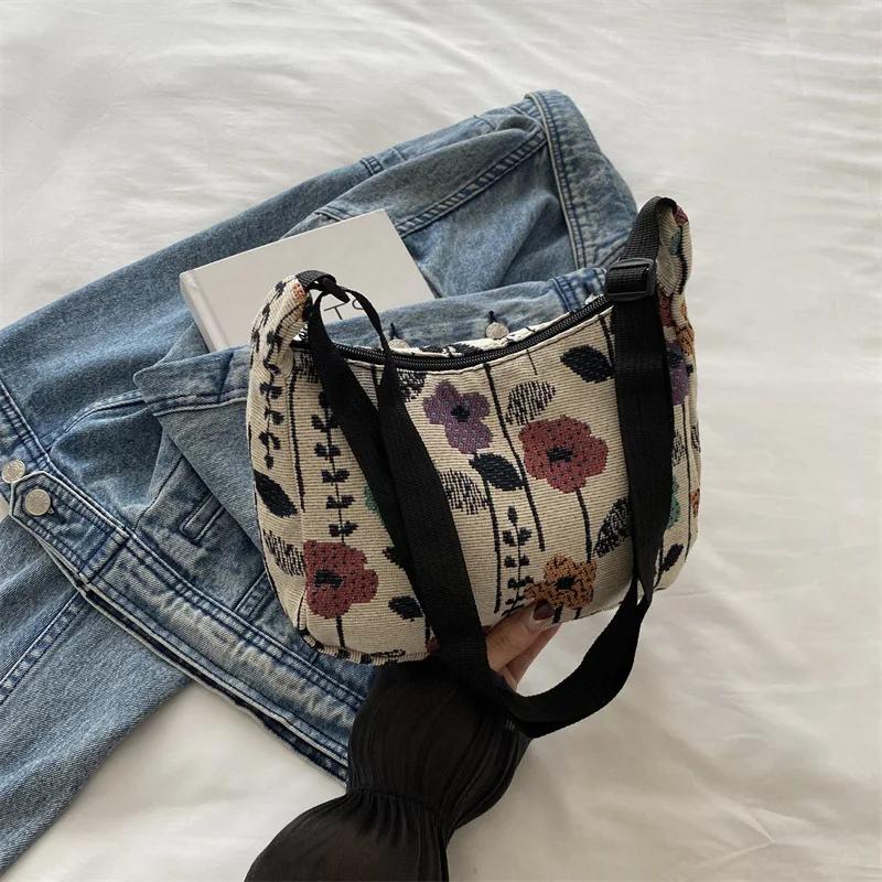

Casual Artistic Printing Underarm Niche Literary Niche Shoulder Fashion Bag Women Tote Bag Only Beautiful Women Bag