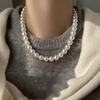 Pearl Necklace French Style Elegant High-End Collarbone Necklace Versatile Simple Choker Accessory